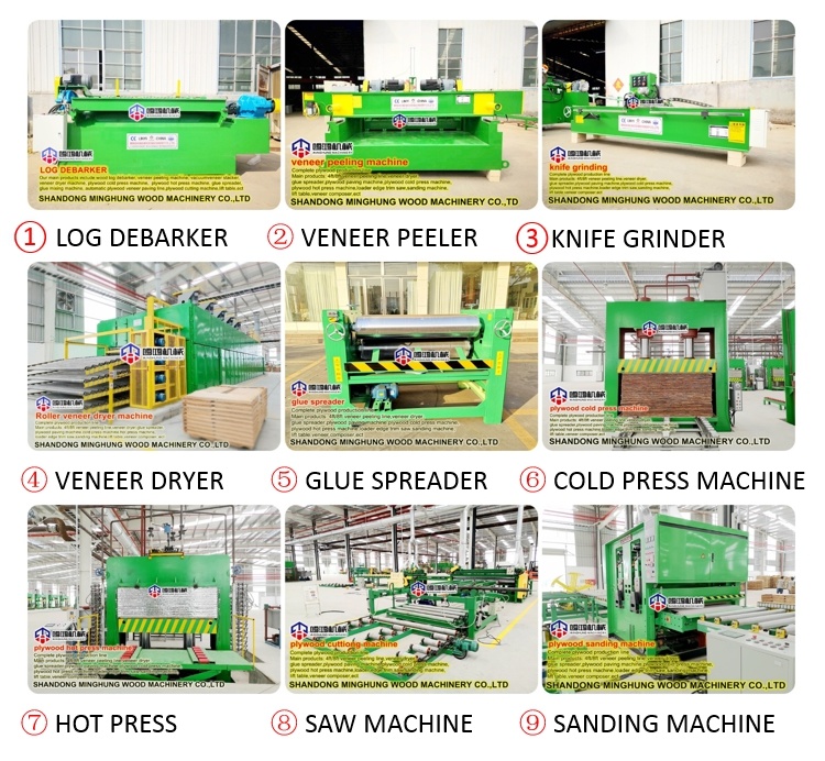 Spindleless Rotary Veneer Peeler with Cutter