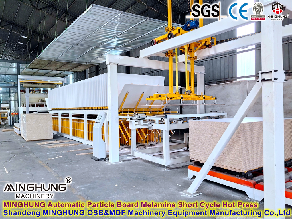 MINGHUNG Automatic Particle Board Melamine Short Cycle Hot Press