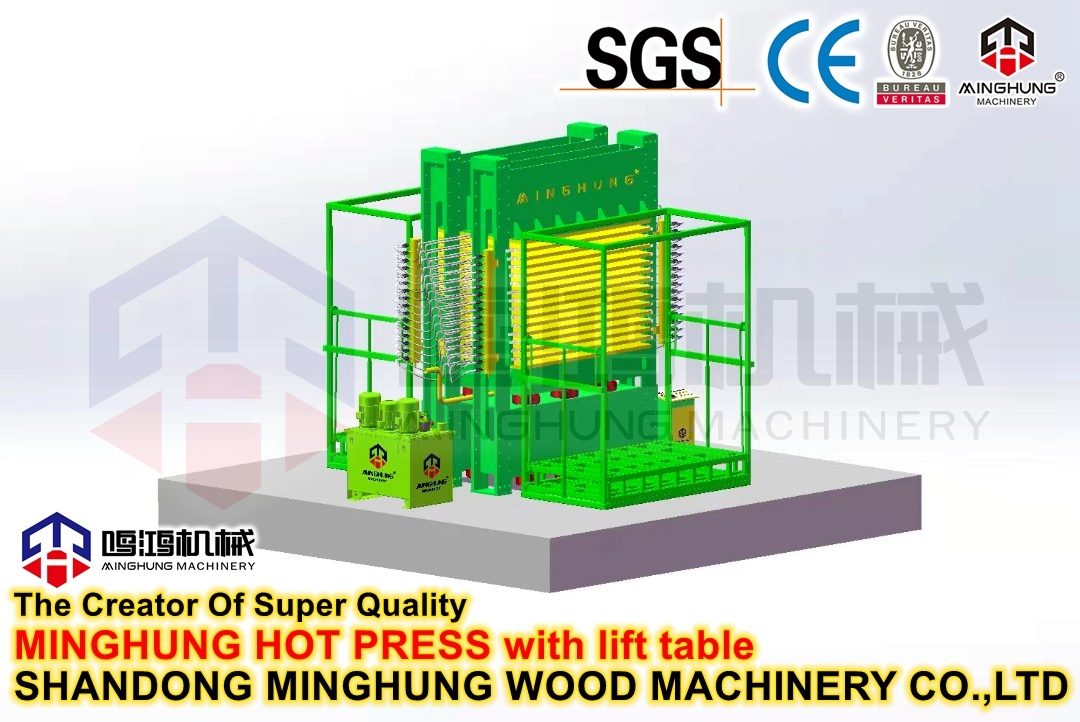 Woodworking Hot Press Laminating Machine for Melamine Plywood