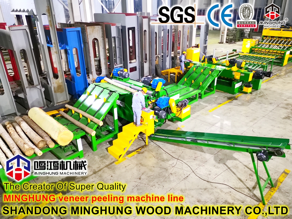 MINGHUNG automatic veneer peeling line