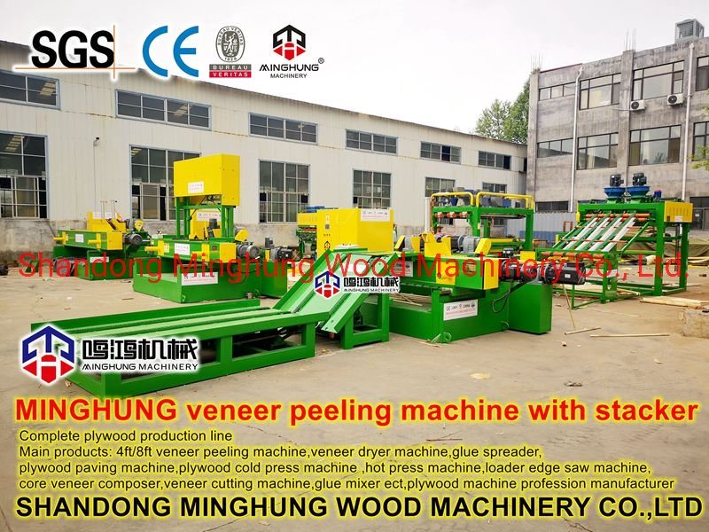 One Wood Log Debarker Support Two Veneer Peeling Machine