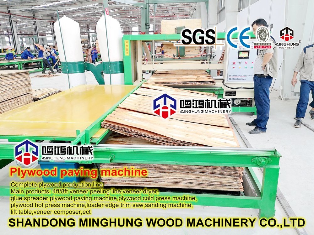 High Efficiency Plywood Machine Factory Veneer Paving Machine