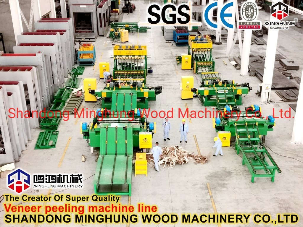 Wood Log Trunks Veneer Production Line for Plywood Production
