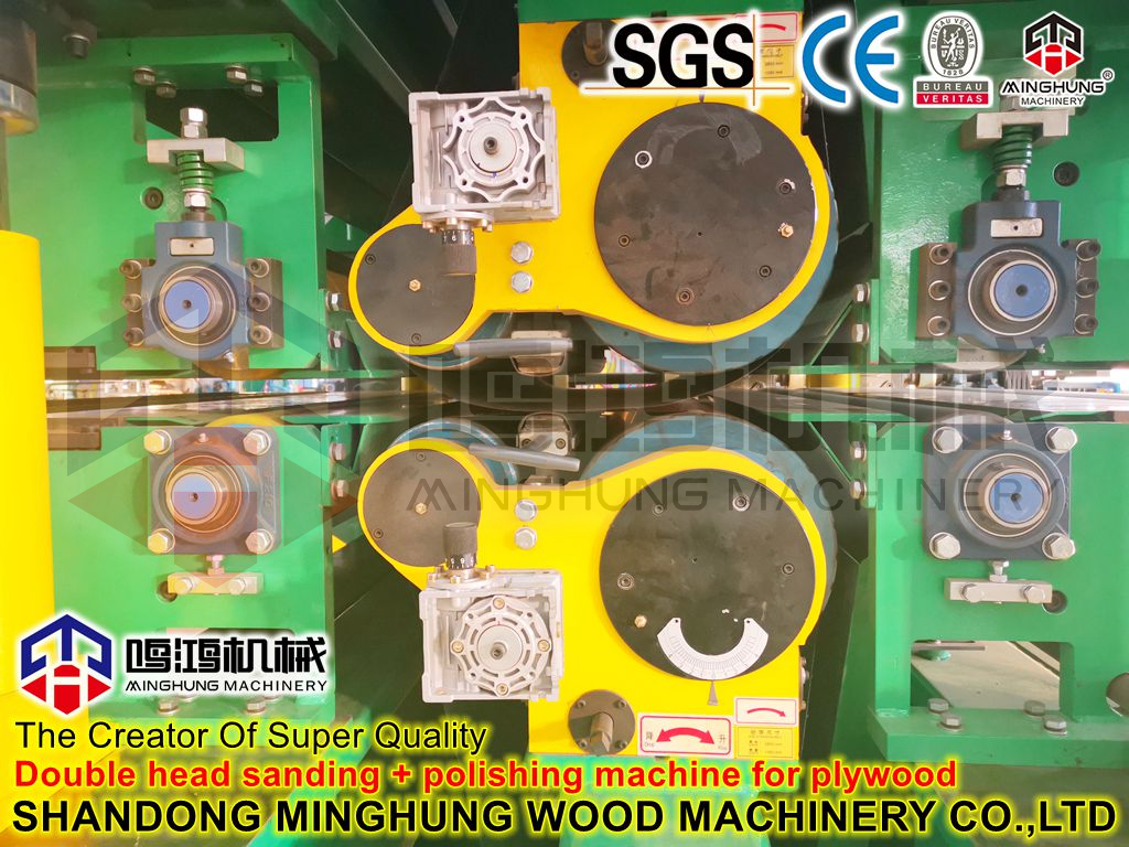 Double head sanding with polishing machine for plywood