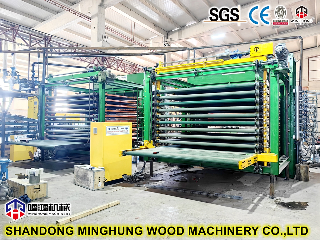 Anti-slip plywood hot press machine