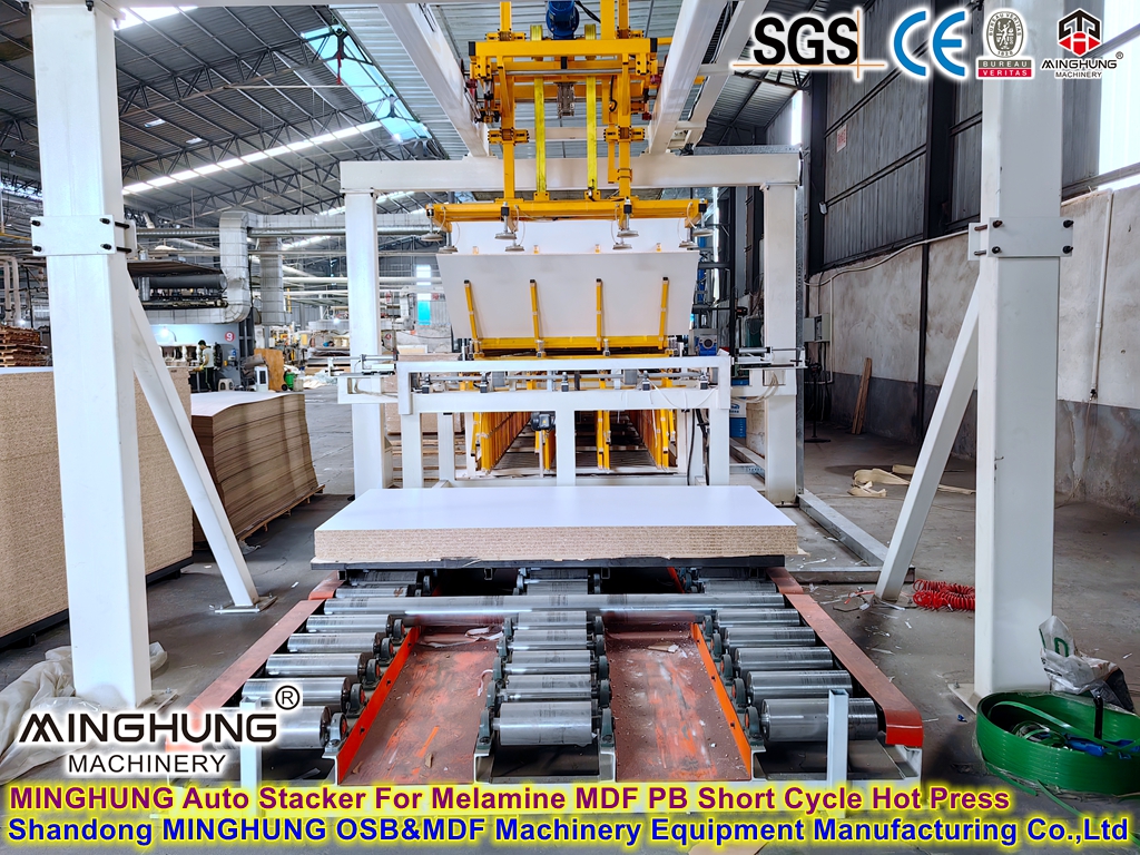 MINGHUNG Auto Stacker For Melamine MDF PB Short Cycle Hot Press