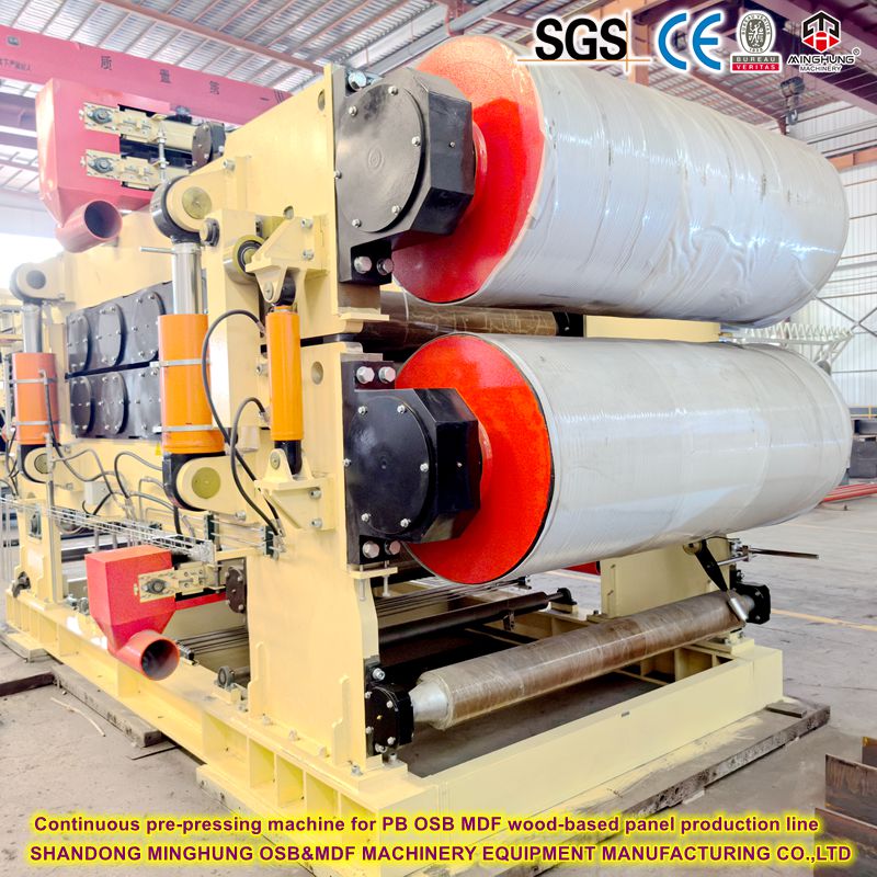 Continuous pre press machine for PB OSB MDF wood-based panel production line