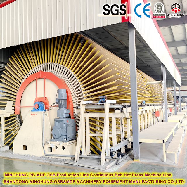 PB MDF OSB Continuous Belt Hot Press Machine Line