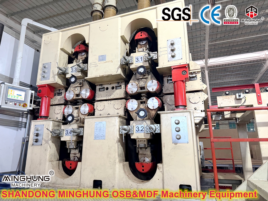 Particleboard sanding machine line