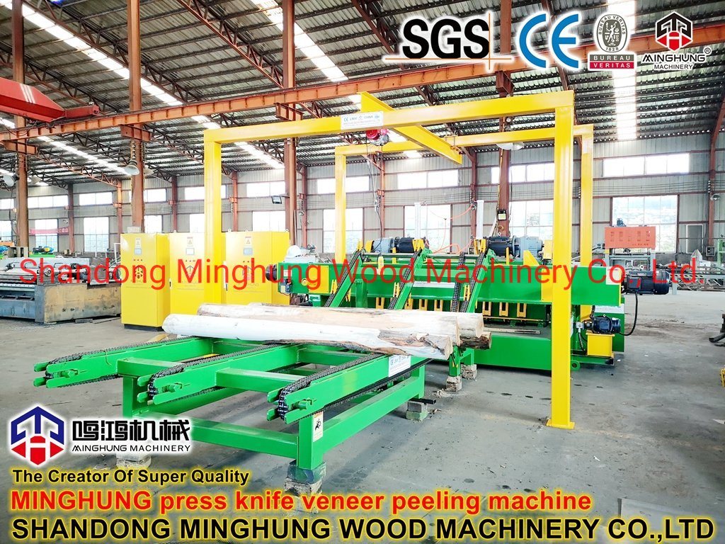 8feet Spindleless Peeling Machine for with Hydraulic Knife Clamping Holder