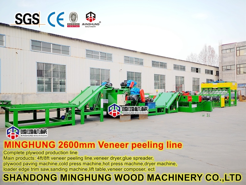 1400mm Wood Processing Machine Log Veneer Peeling Production