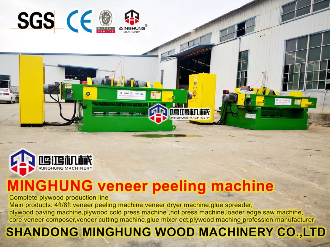 Spindleless Rotary Wood Log Peeling Machine for Peeled Veneer Sheet Production