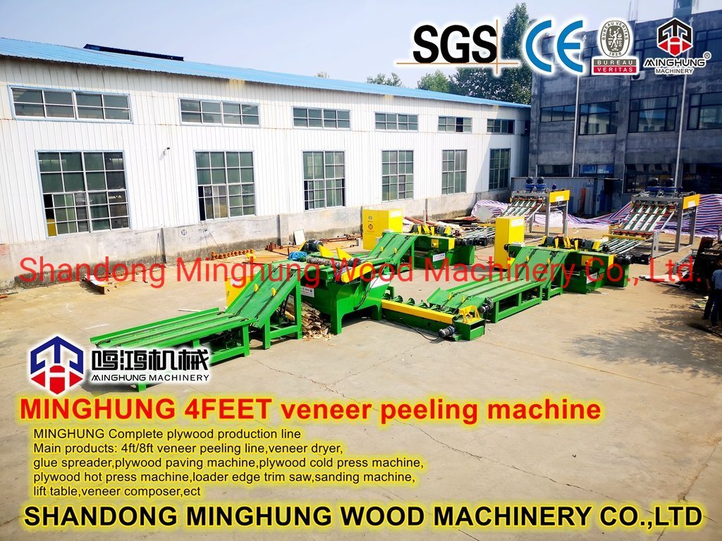 CNC Spindleless Wood Veneer Log Peeling Machine