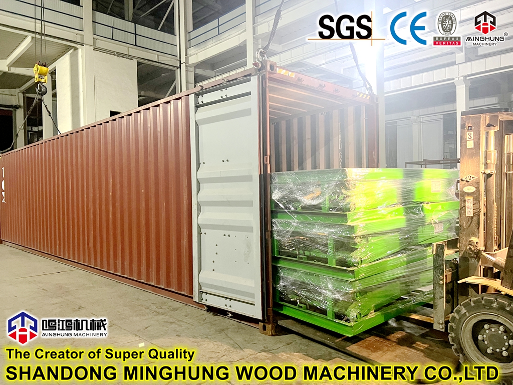 minghung plywood machine loading