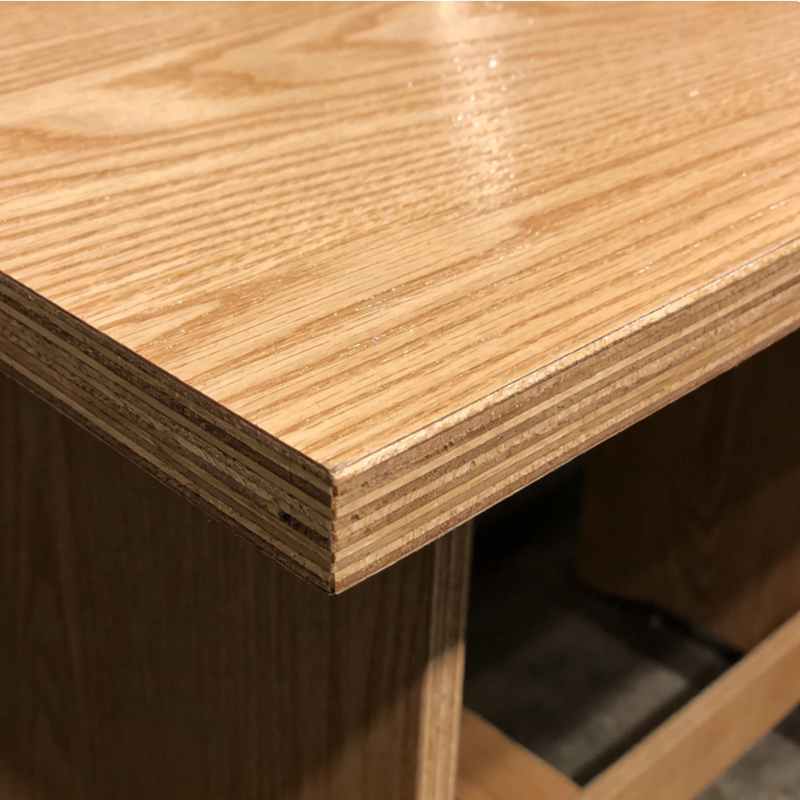 A table made of plywood