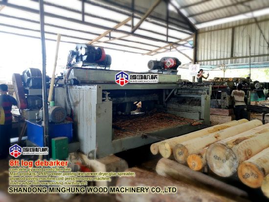 Spindleless Wood Log Debarker-Veneer Machine