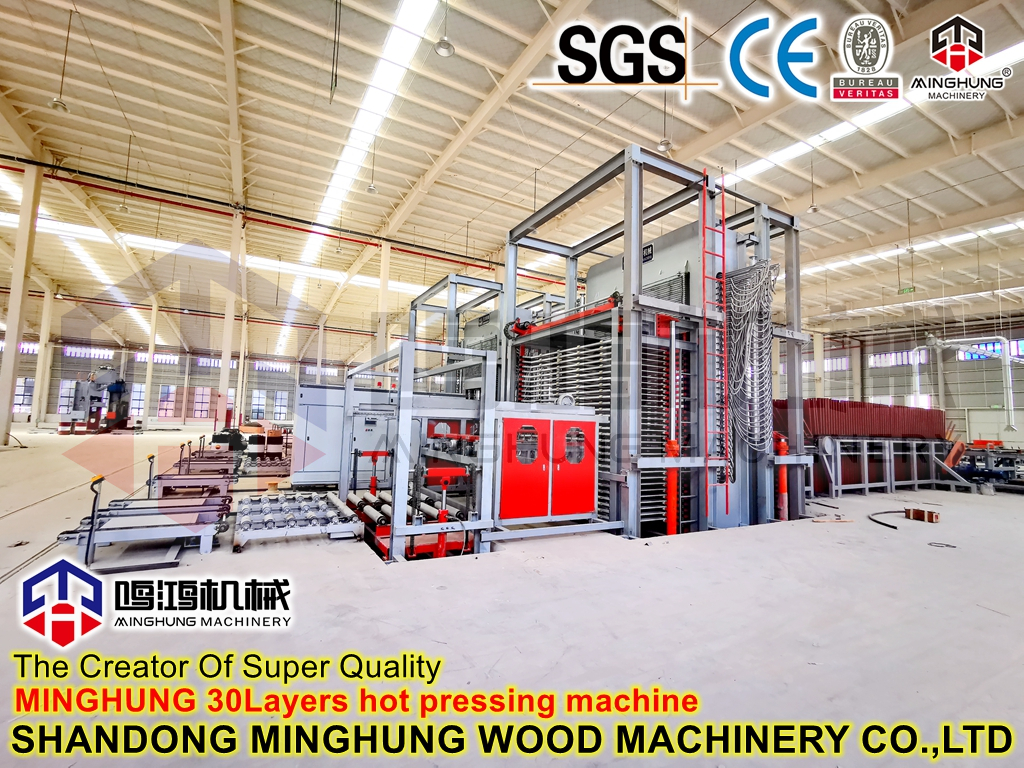 MINGHUNG 30layers hot pressing machine with automatic systeam