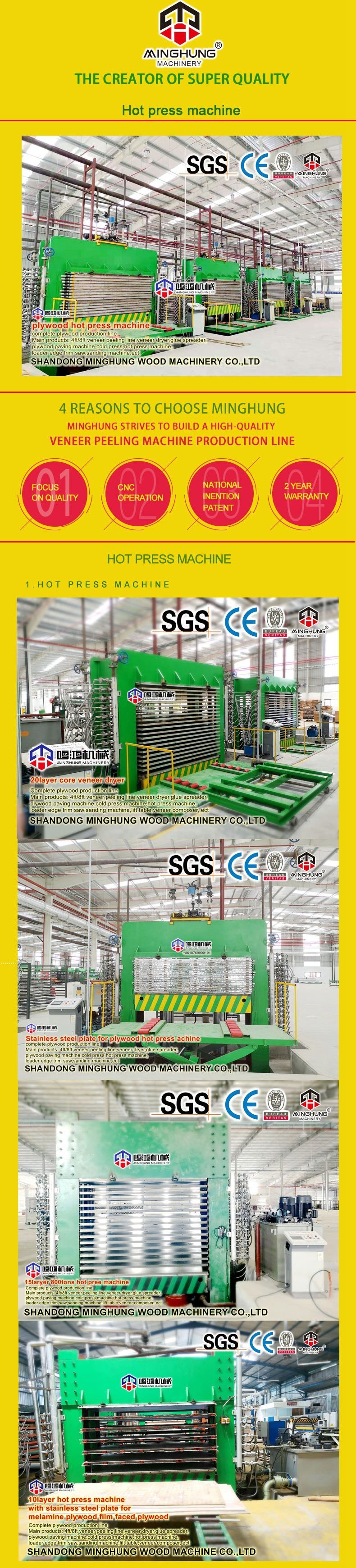 Plywood Hot Press Machine for International Steel Plate