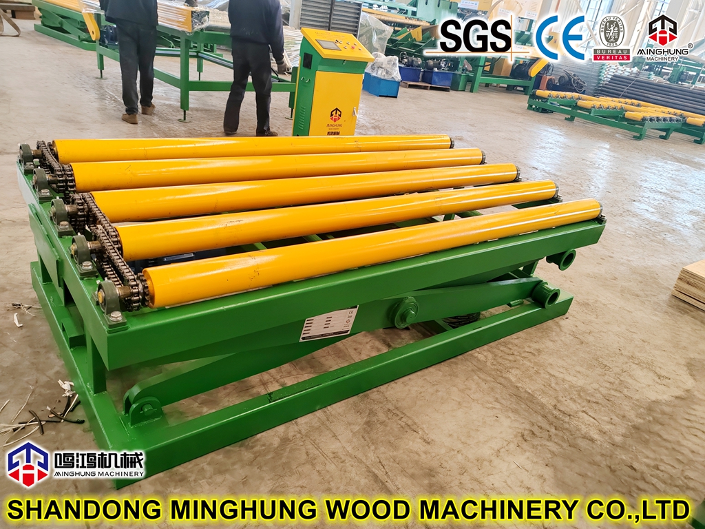 lift table with powered rollers