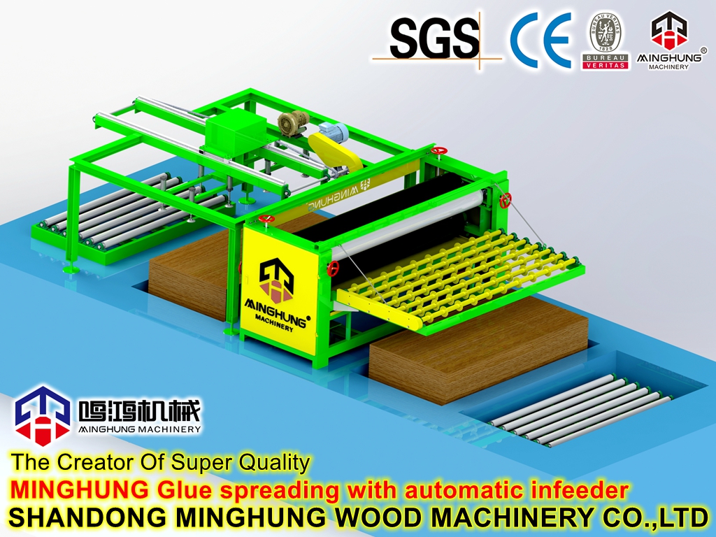 Veneer Glue Spreader for Plywood Production Manufacturing
