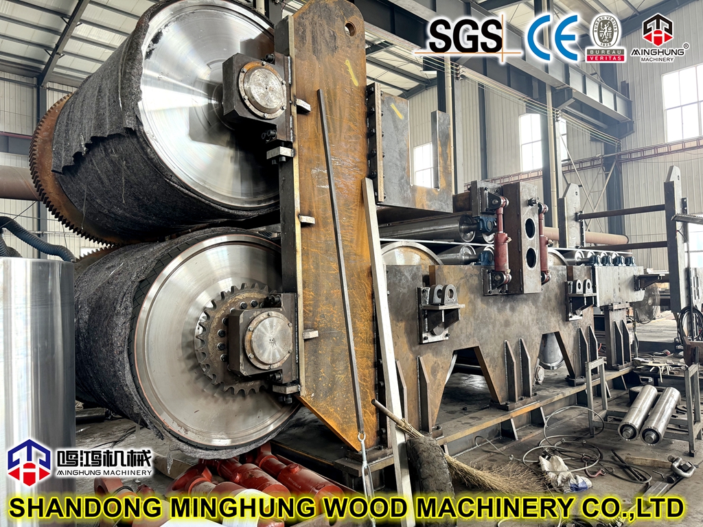 continuous pre-press machine for particleboard
