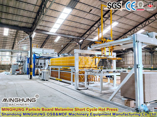 China Melamine Laminating Board Machines Line: Chipboard MDF HDF Short Cycle Hot Press Machine for Laminating Melamine Faced MDF