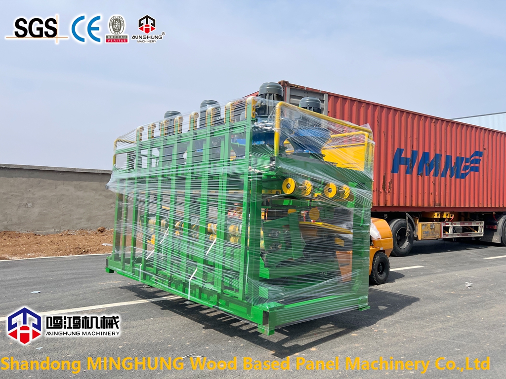 Veneer stacker delivery