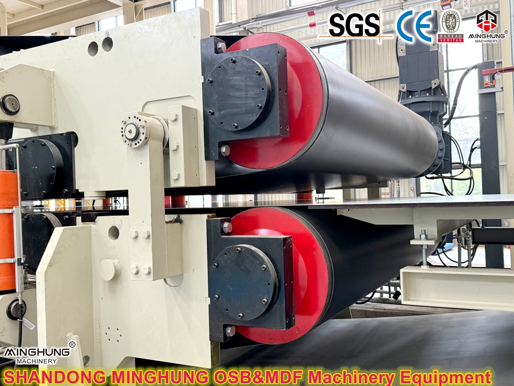 Continuous Pre-press for making OSB MDF Chipboard