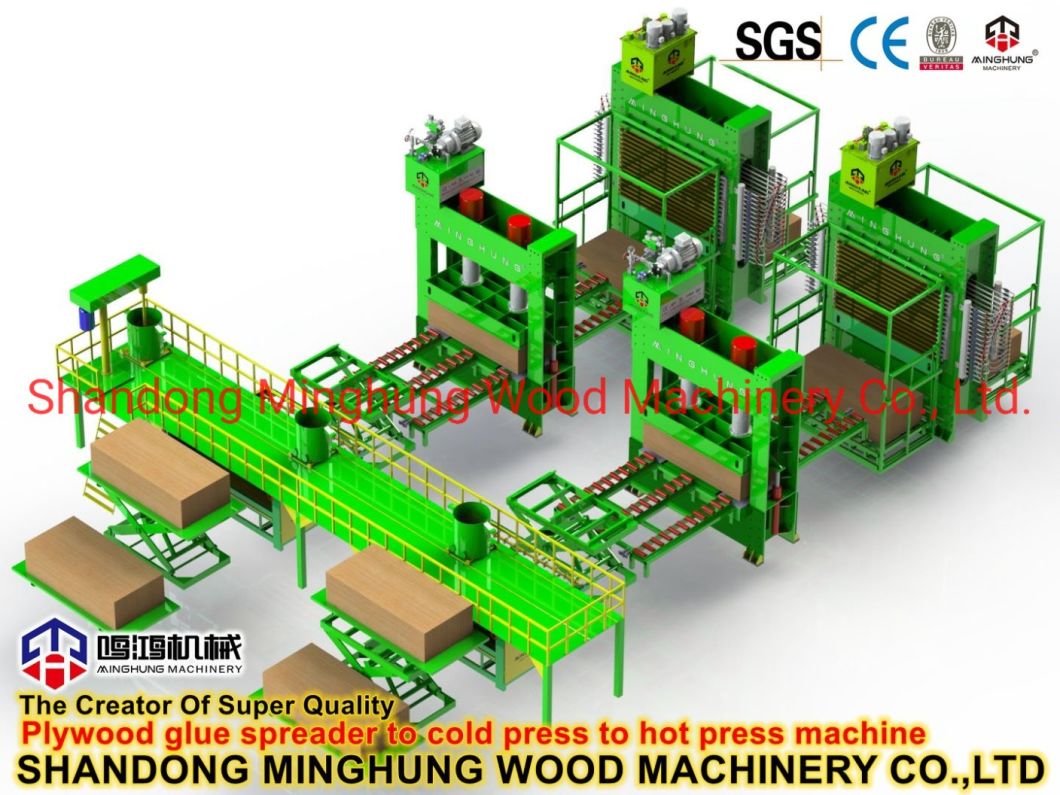 Oil Hydraulic Veneer Hot Press Machine for Plywood Making Machine