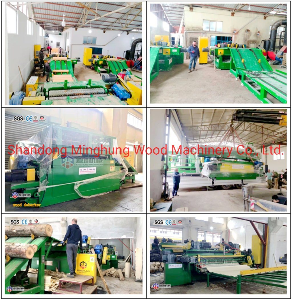 One Wood Log Debarker Support Two Veneer Peeling Machine