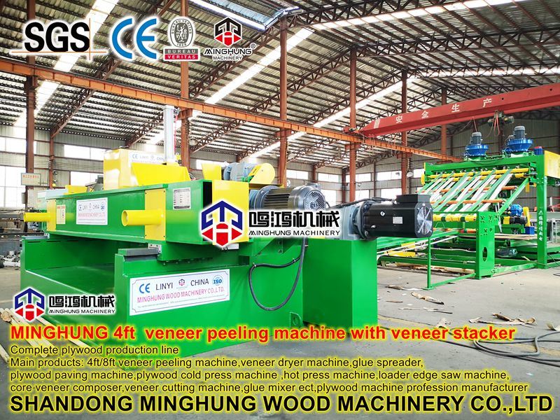 Rotary Wood Veneer Peeling Machine for Wooden Furniture Manufacturing