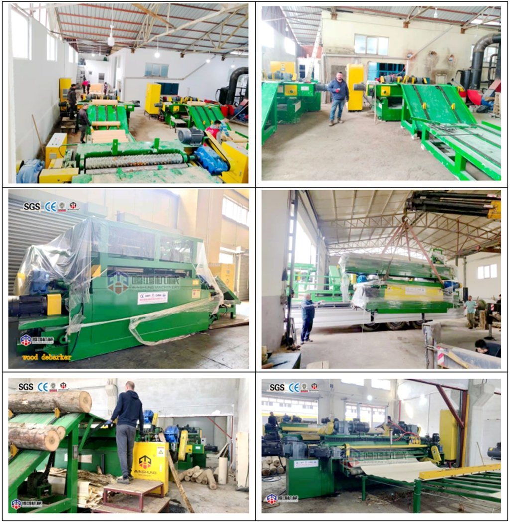 Wood Log Plywood Machine with Wood Crusher Chips