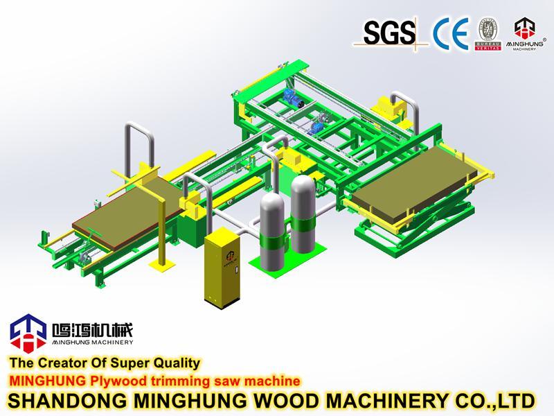 Automatic Plywood Edge Cutting Trimming Machine for Plywood Production