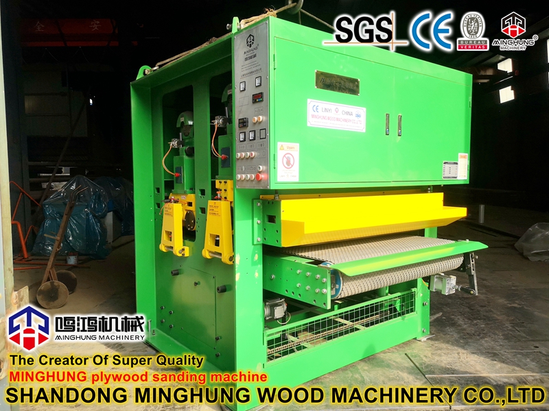 MINGHUNG double side plywood sanding machine 