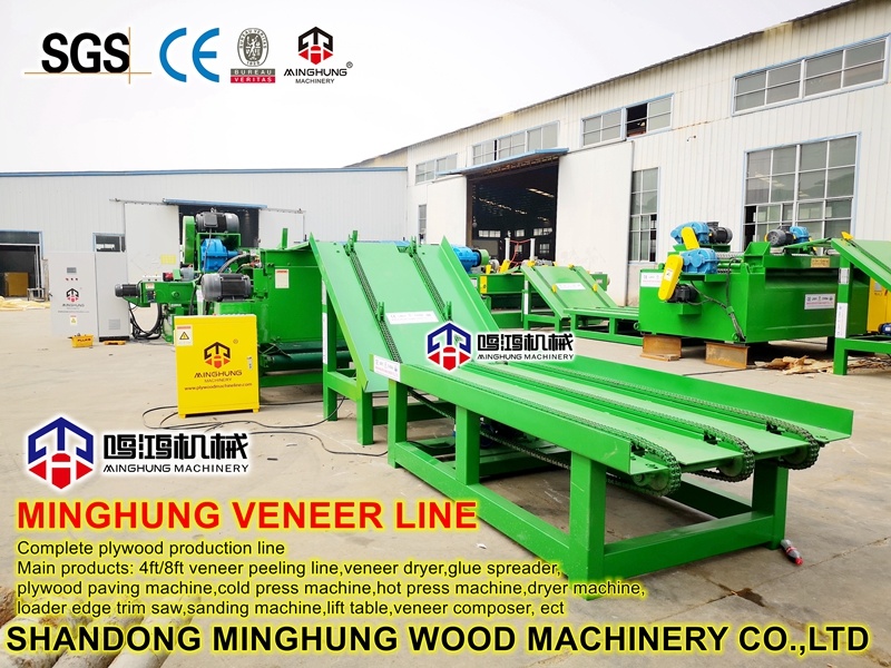 Plywood Veneer Production Line Wood Peeling Machine
