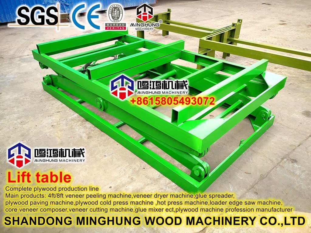 Hydraulic Lift Table with Roller Conveyor for Plywood Layup