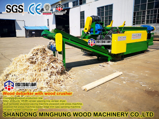 Machine for Debarking Wood Log