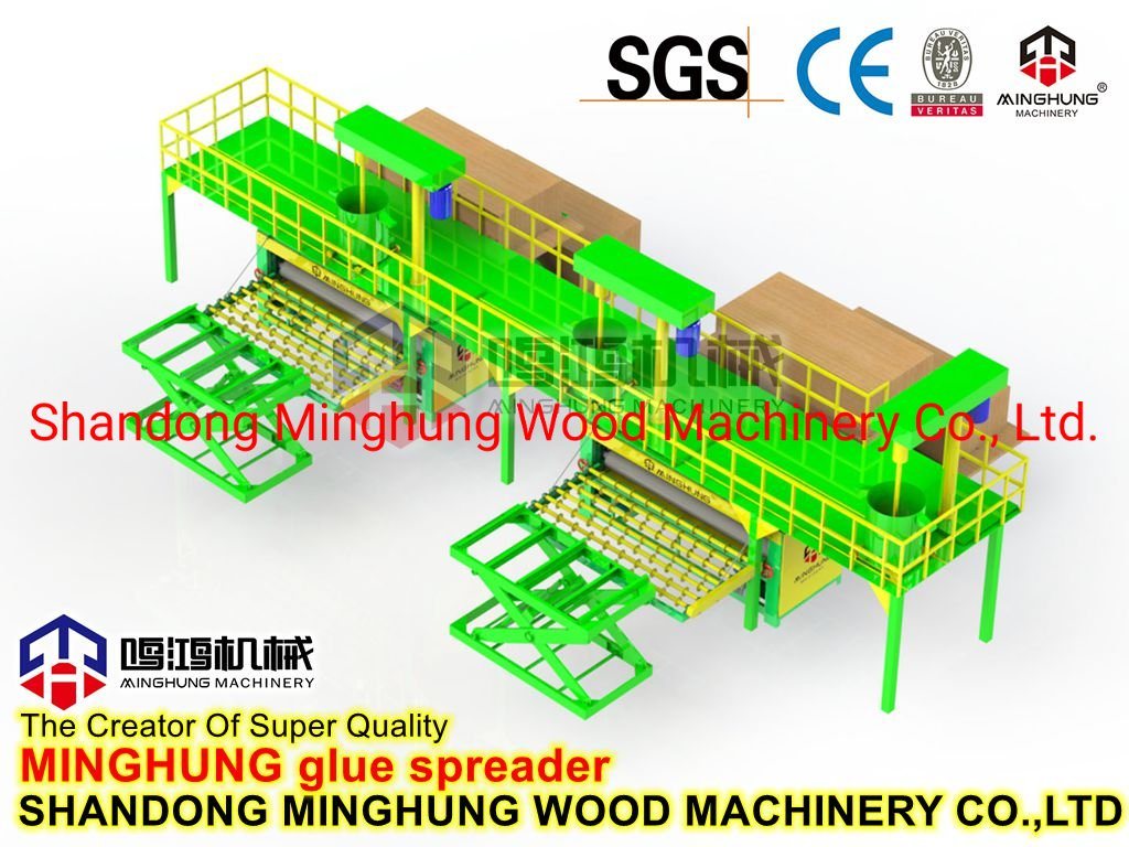 Plywood Roller Dispensing Gluing Machine for Applied Glue Plywood Veneer