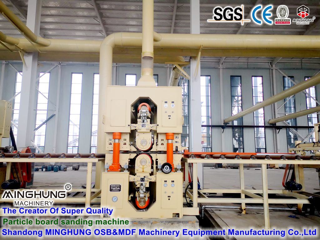 Men-Made Wood Based Board Machinery: Polishing Sanding Grindign Machine Sander for Particle Board Chipboard OSB MDF HDF Production LIne 