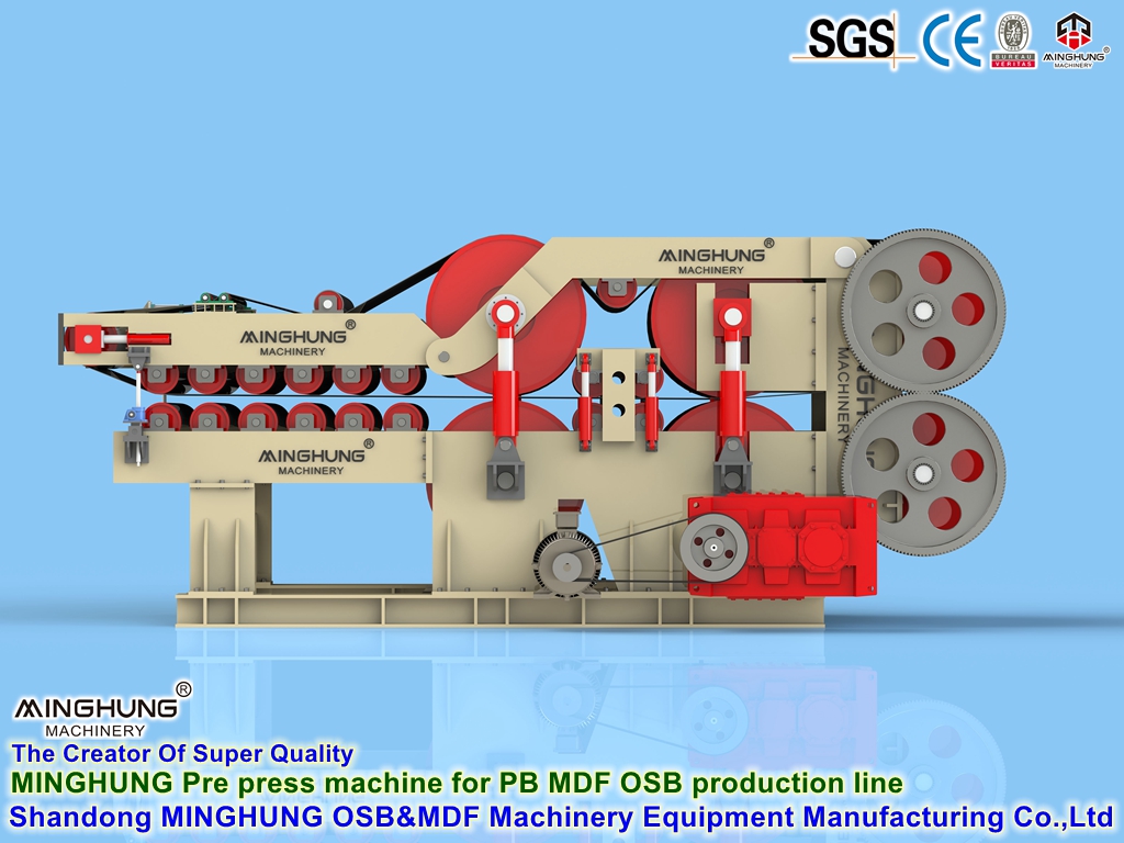 oriented strand board pre press machine