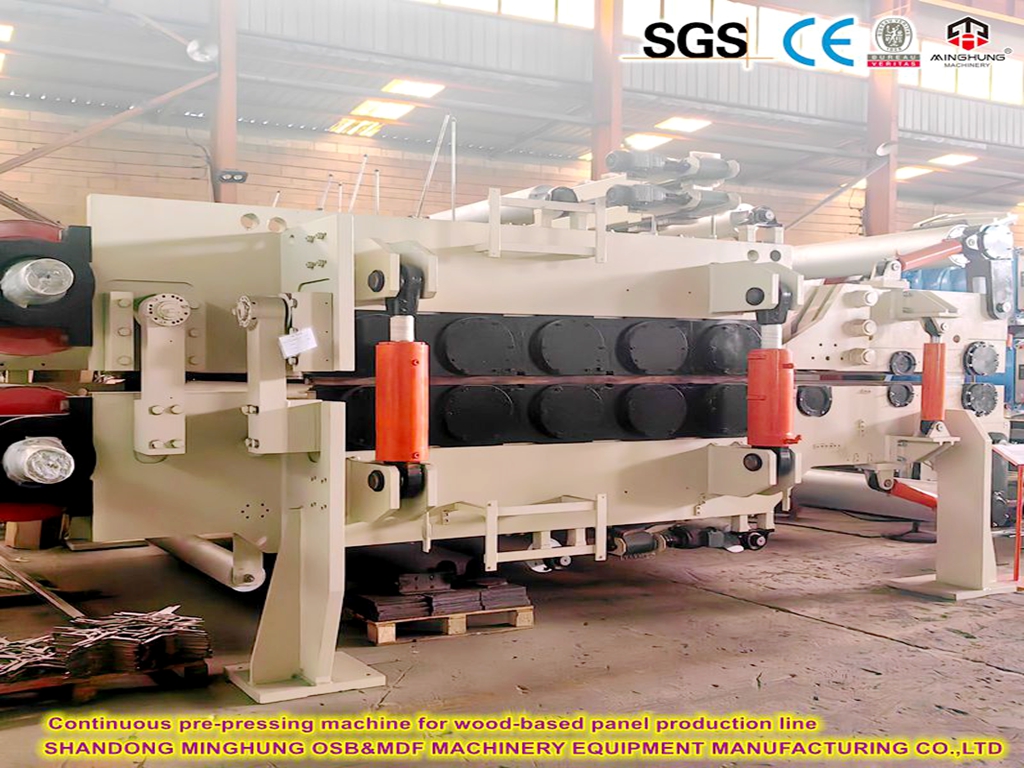 Continuous pre-pressing machine for Chipboard wood based panel production line