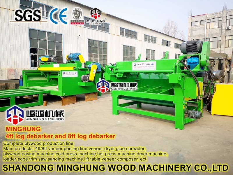 Veneer Production Wood Log Debarker with Crasher