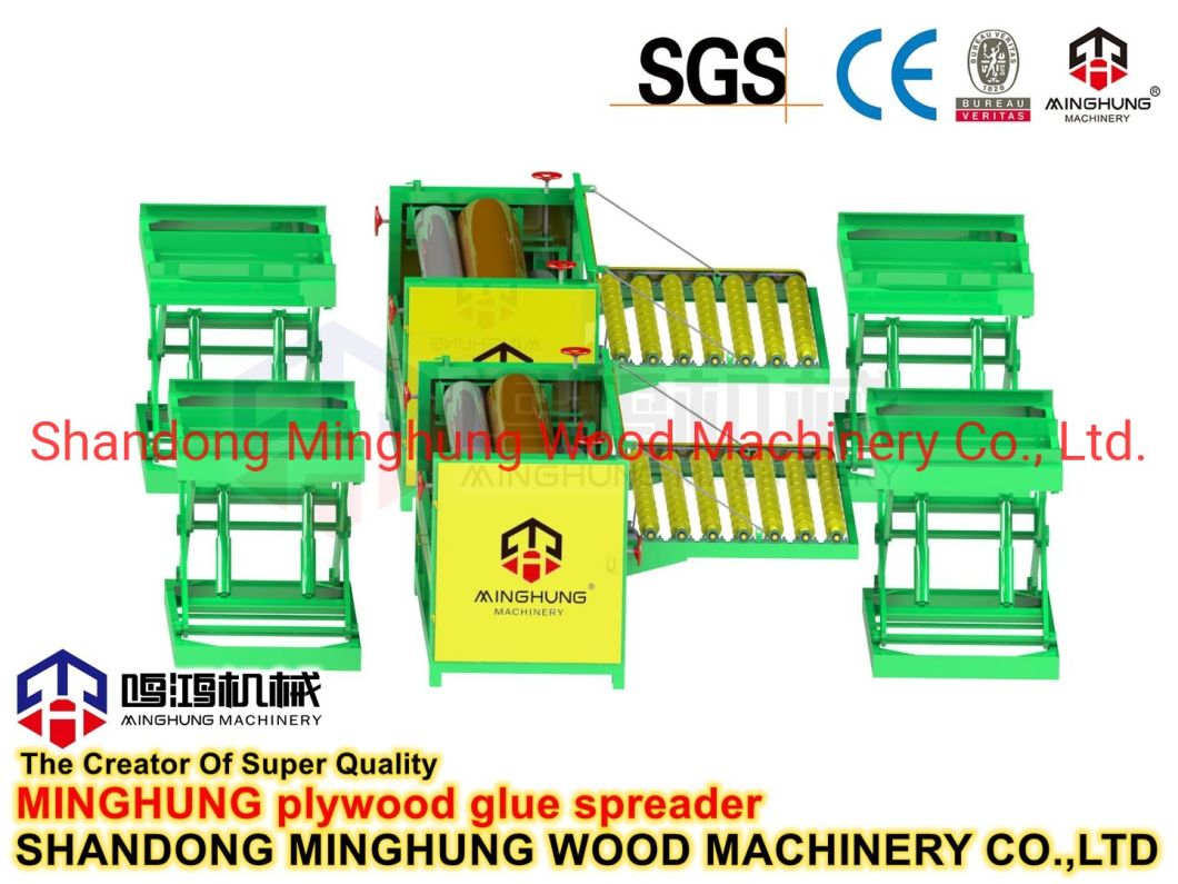 China Plywood Veneer Roller Glue Spreading Machine