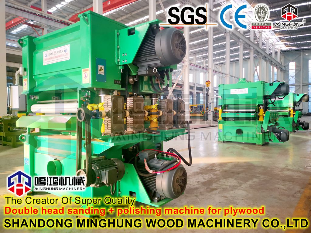 MINGHUNG Double head sanding polishing machine for plywood