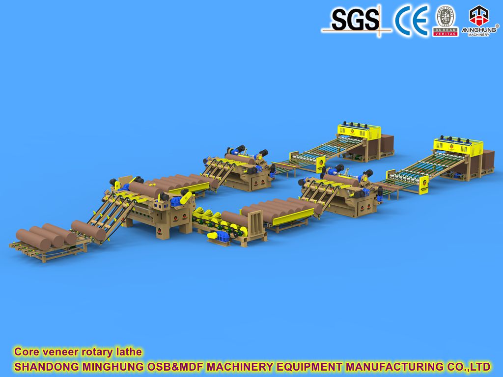 Core veneer rotary lathe