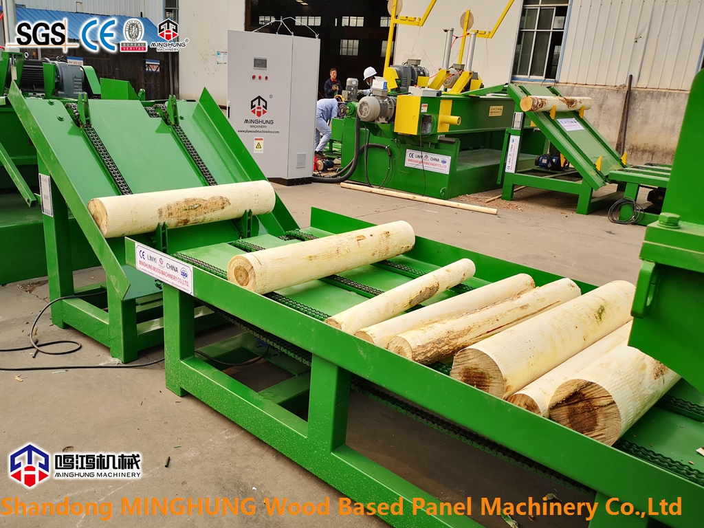 Feed logs of different diameters