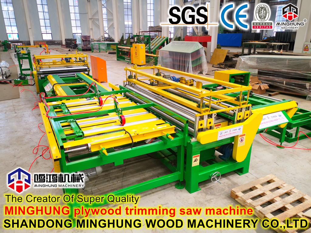 Plywood Roller Edge Cutting Sawing Line