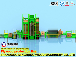Waste Wood Recycling Plywood Production Line 