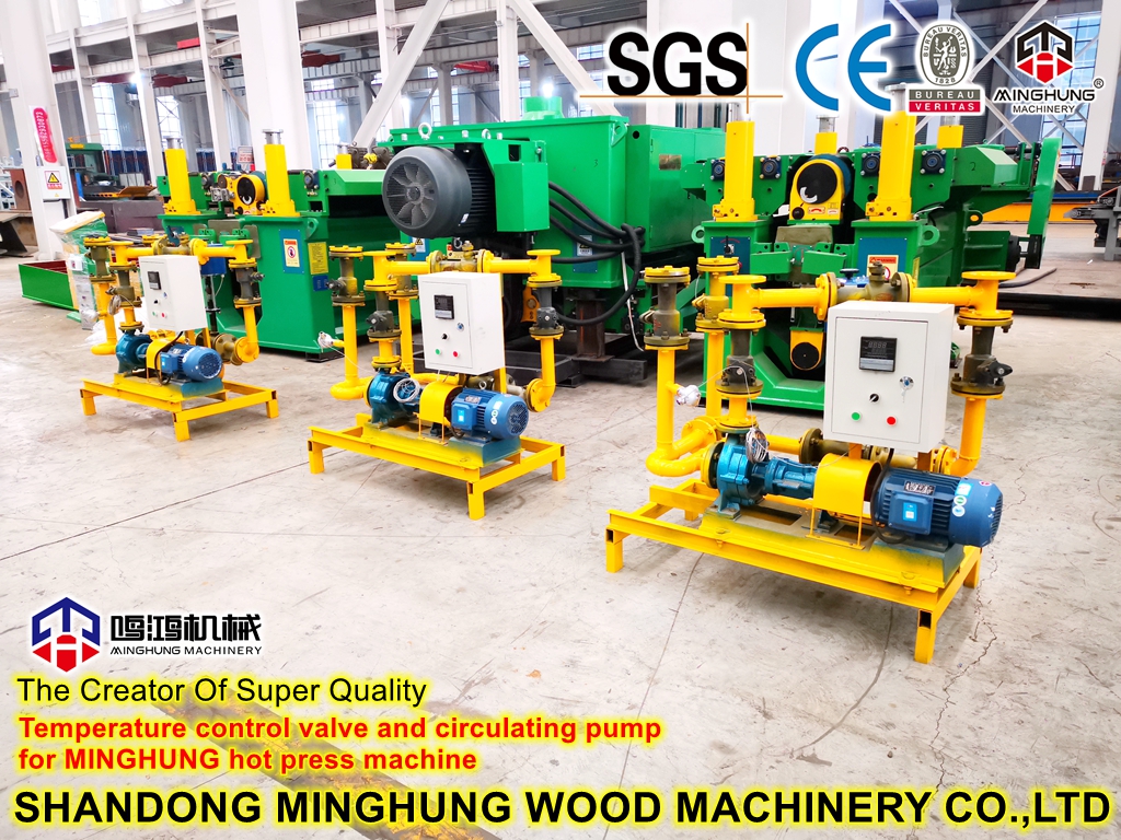 Temperature control valve and circulating pump for MINGHUNG hot press machine