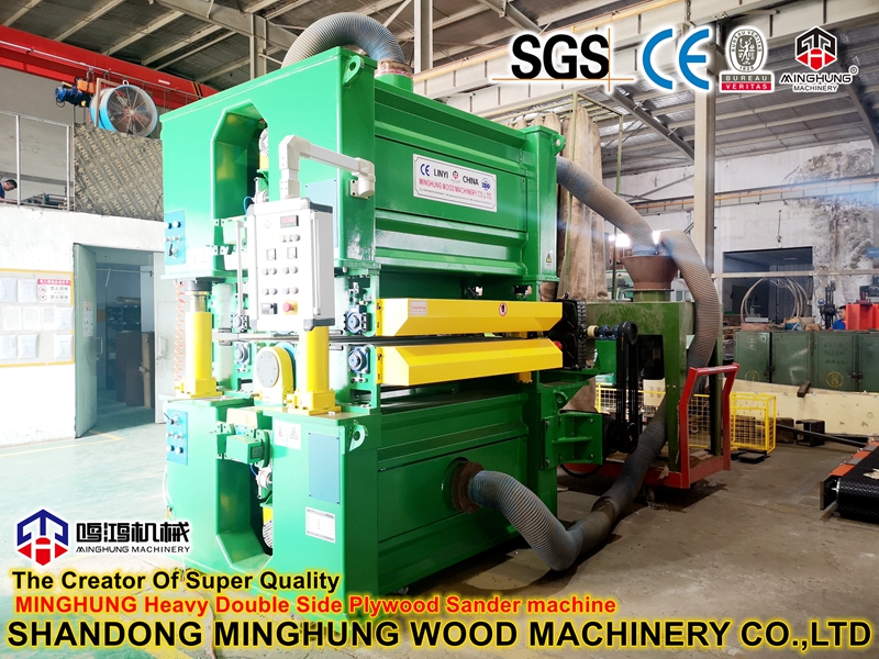 MINGHUNG heavy double side plywood sander machine_副本